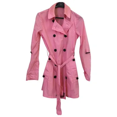 Pre-owned Aquascutum Trench Coat In Pink