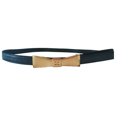 Pre-owned Escada Leather Belt In Grey