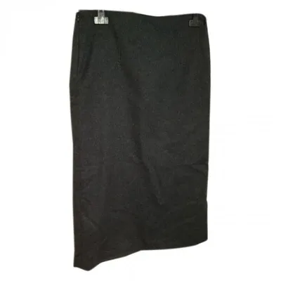 Pre-owned Max Mara Wool Mid-length Skirt In Anthracite