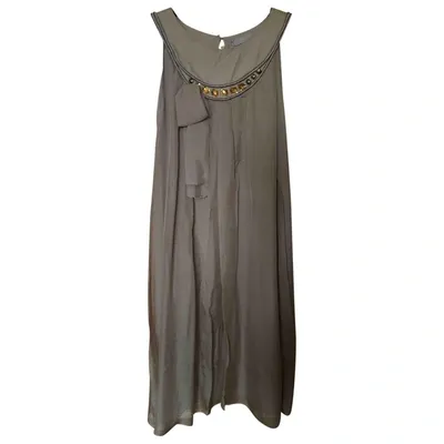 Pre-owned Schumacher Silk Mid-length Dress In Beige