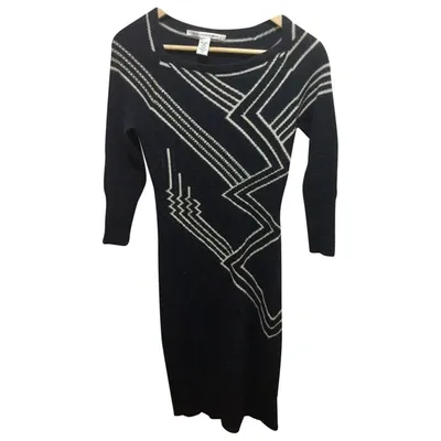 Pre-owned Diane Von Furstenberg Wool Mid-length Dress In Multicolour