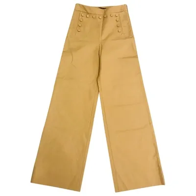 Pre-owned Co Straight Pants In Brown