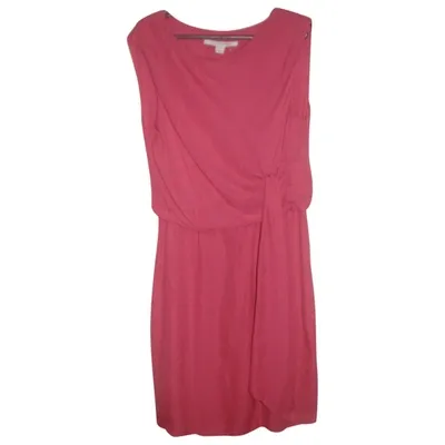 Pre-owned Diane Von Furstenberg Silk Mid-length Dress In Pink