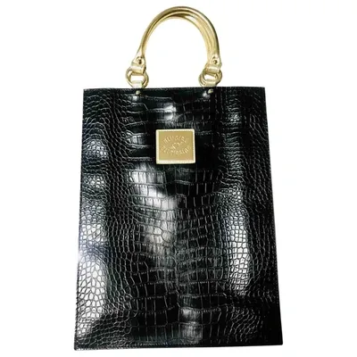 Pre-owned Blumarine Leather Handbag In Black