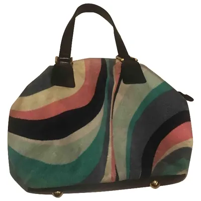 Pre-owned Paul Smith Velvet Tote In Multicolour