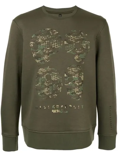 Blackbarrett Skull Print Sweater In Green