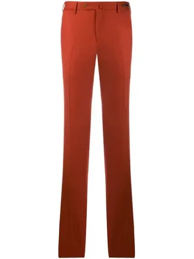 Pt01 Slim-fim Chino Trousers In Red