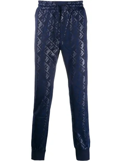 Fila Logo Print Track Pants In Blue