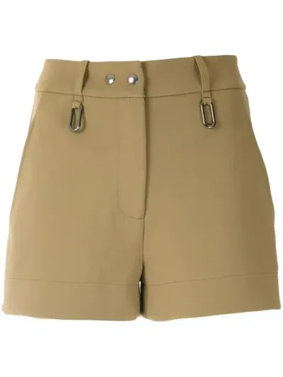 Gloria Coelho Slit Pockets Shorts In Neutrals