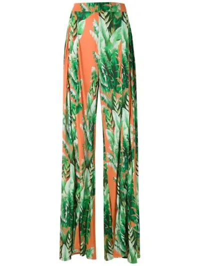 Amir Slama Printed Wide Leg Trousers In Multicolour