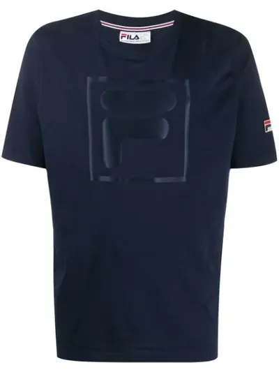 Fila Logo Print T-shirt In Blue