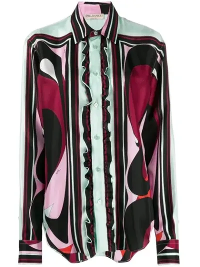 Emilio Pucci Geometric Print Shirt In Pink