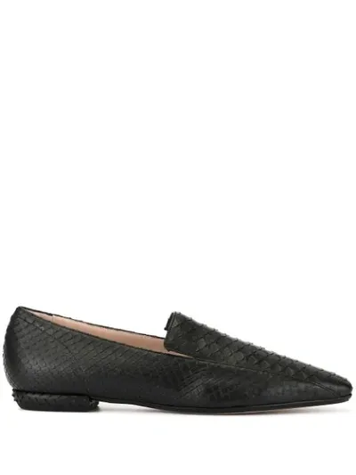 Rodo Snakeskin-effect Loafers In Black