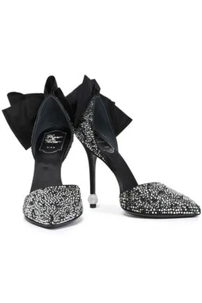 Roger Vivier Embellished Leather Pumps In Black