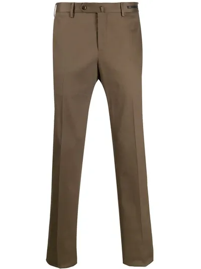 Pt01 Tailored Trousers In Brown