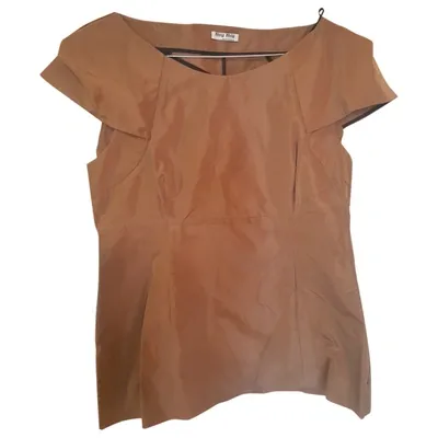 Pre-owned Miu Miu Top In Brown