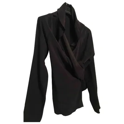 Pre-owned P.a.r.o.s.h Silk Blouse In Black