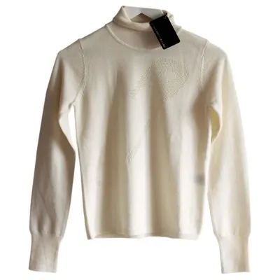 Pre-owned Jc De Castelbajac Wool Jumper In Ecru