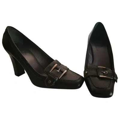 Pre-owned Cole Haan Leather Heels In Black