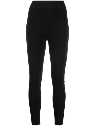 Michael Michael Kors Logo-stirrup Leggings In Black