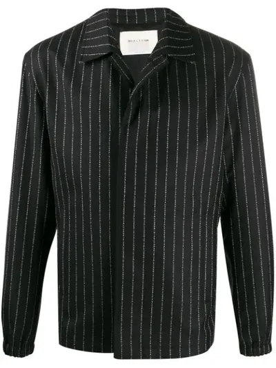 Alyx Branded Stripe Pattern Shirt In Black