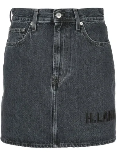 Helmut Lang Kurzer Jeansrock In Dark Stone Wash