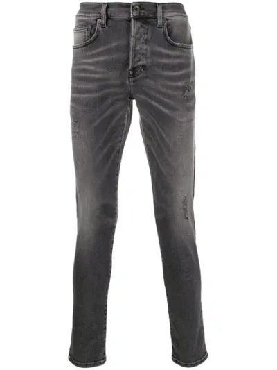 Prps Distressed Slim-fit Jeans In Black