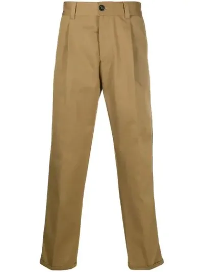 Pt01 Side-stripe Tailored Trousers In Neutrals