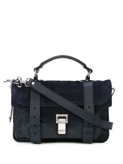 Proenza Schouler Mixed Ps1 Tiny Crossbody Bag In Blue