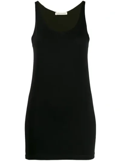 Stefano Mortari Scoop Neck Vest Top In Black