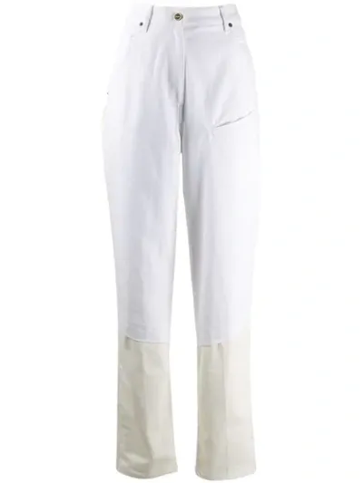 Jacquemus Layered High Waist Jeans In White