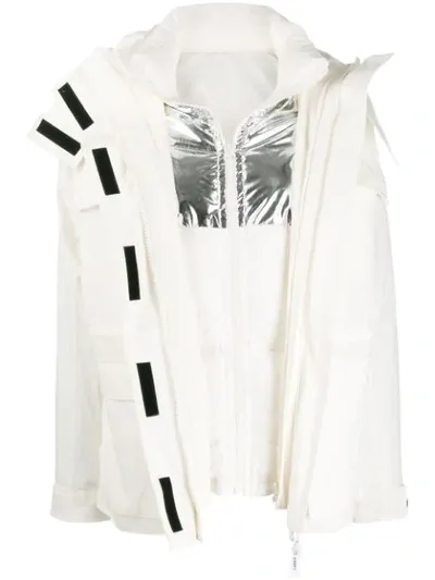 Yves Salomon Double Layer Jacket In White