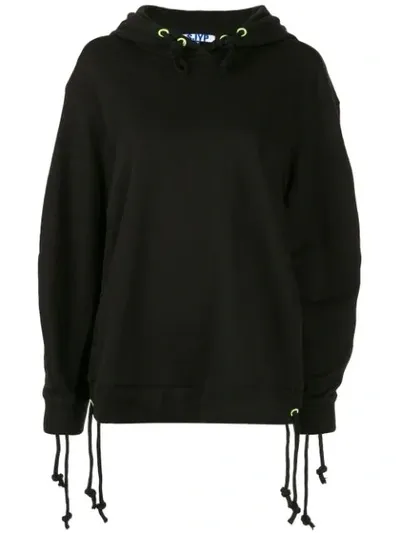 Sjyp Side Opened Hoodie In Black