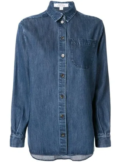 Kseniaschnaider Button Denim Shirt In Blue