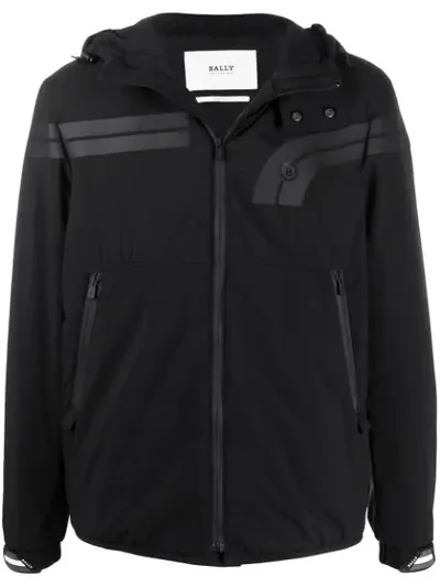 Bally Hooded Technical Jacket In Black