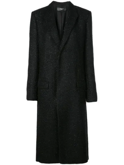 Amiri Black Women's Boucle Single-breasted Coat