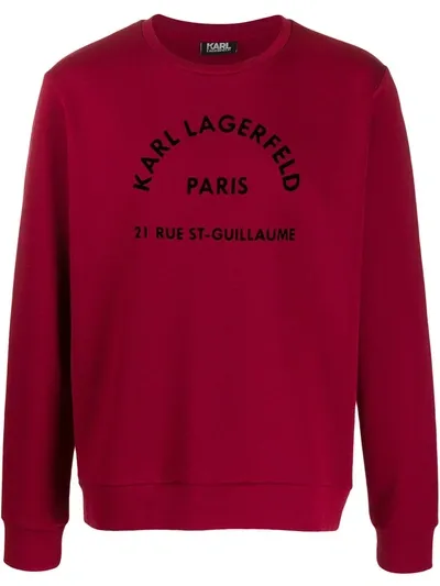 Karl Lagerfeld 3d Logo Print Sweatshirt In Red