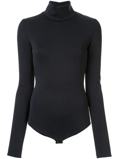 Maison Margiela Turtleneck Knitted Bodysuit In Blue