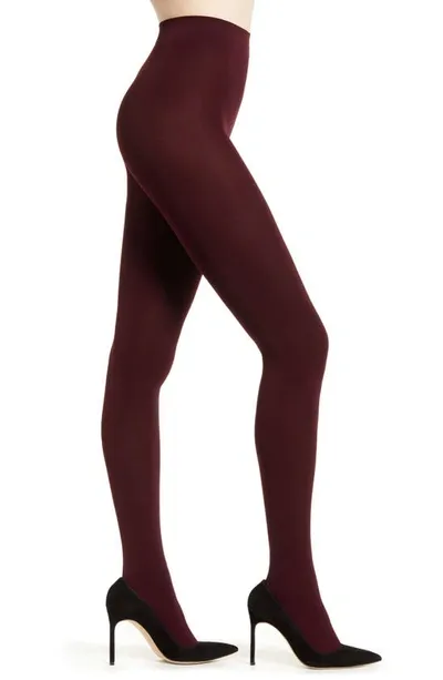 Falke Pure Matte 100 Opaque Tights In Barolo