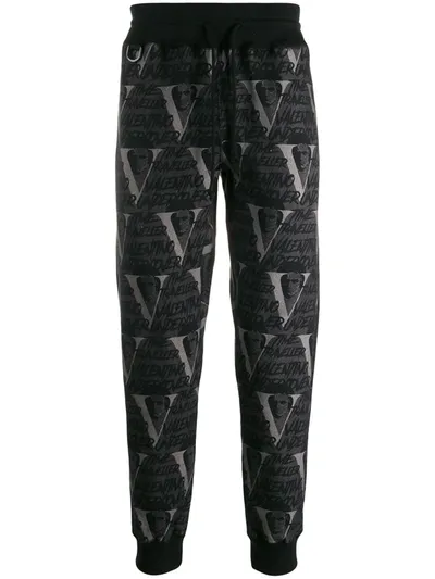 Undercover X Valentino Printed Track Pants In Black