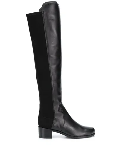 Stuart Weitzman 45mm Panelled Knee Length Boots In Black