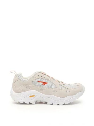 Hi-tec Unisex Hts Flash Adv Racer Sneakers In Off White Orange (beige)