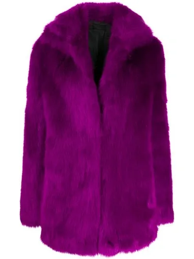 Rta Kate Faux Fur Jacket In Purple