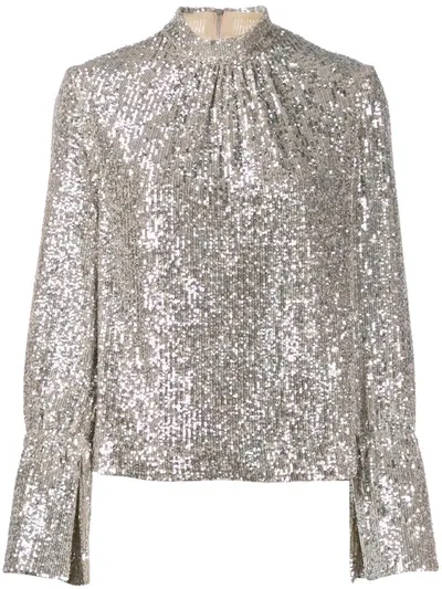 Zadig & Voltaire Tummy Sequin Top In Neutrals