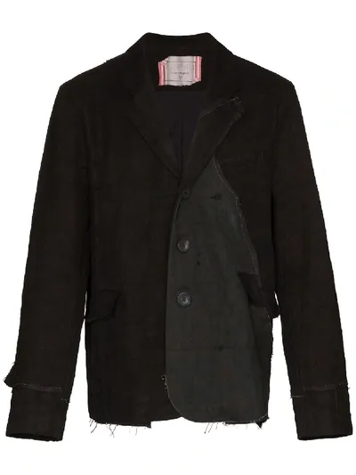 By Walid Cut-and-sew Single-breasted Blazer In Black