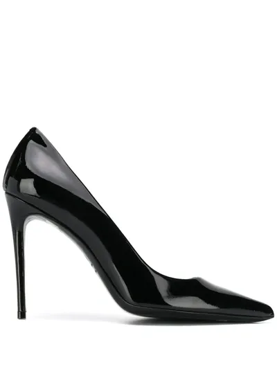 Giuliano Galiano Venice Patent Pumps In Black