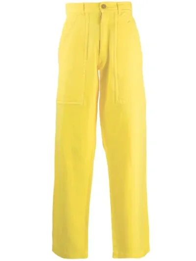 Comme Des Garçons Shirt Straight-leg Cargo Trousers In Yellow