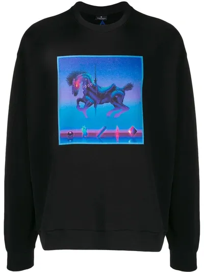 Marcelo Burlon County Of Milan Horse Square Sweatshirt In Black