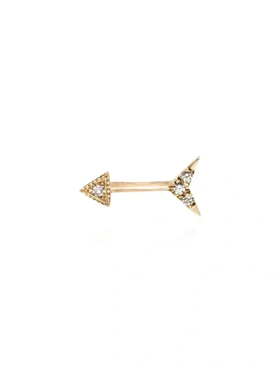 Lizzie Mandler Fine Jewelry 18kt Gold Diamond-embellished Arrow Stud Earring