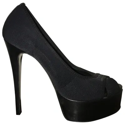 Pre-owned Roberto Festa Cloth Heels In Black